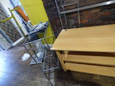 *Beech 2 Tier Table - Tubular display Stand and Garment Rail