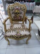 *Gilt Framed Animal Print and Skull Arm Chair with RRP £415.00