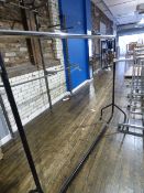 *6ft Chrome and Black Sectional Garment Rail