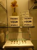 *2 Shelves containing Weekly Planners - Hat Racks & 6 Signs