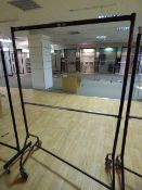 *2 Tier Brown Garment Rail with Adjustable Height