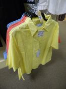 *12 Double Two Lady's Blouses - Yellow - Salmon and Blue