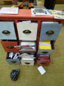 *Set of 9 Storage Drawers containing Greeting Cards