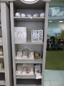 *Contents of shelf including Decorative Wall Clock - Stationery etc