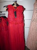 *30 A  Star is Born Red Full Length Dresses with Beaded Detail