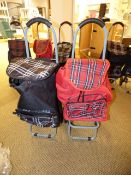 *2 Tartan Shopping Trolleys