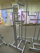 *Silver Swastika Style Garment Rail with Perspex Plinth