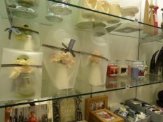 *Contents of Shelf including 5 Scented Candles - Dried Flower Arrangements etc