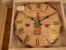 *Small Wall Clock Depicting Centimillion Wine RRP £12.00