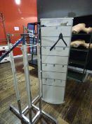 *Swastika Style White and Chrome Garment Rail & 3 Sided display Unit