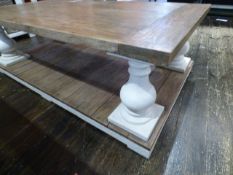 *Reclaimed Timber Shabby Chic Style Carson Occasional Table on 4 Bulbous Supports £545.00 RRP