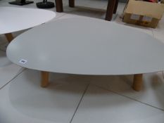 *Metal Topped Occasional Table with Grey Top on 4 Beech Legs