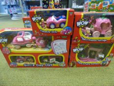 *4 Wow Children's Toys including Pippa Princess Carriage - Flora Flower Garden etc