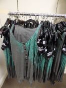 *56 Inspired Puddles by Vest Tops - Green and Grey