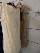 *2 Cream & 2 Taupe A Star is Born Beaded Dresses