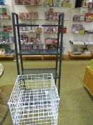 *4 Tier Grey Mesh Shelf Unit and Dump Basket
