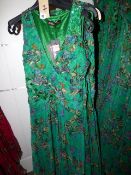 *7 Full Length Green and Beaded Floral Dresses - Various Sizes