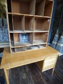 *1950's Oak Desk and Pigeon Hole unit