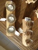 *Pair of Driftwood 3 Light Candle Holders