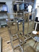 *3 Part Stainless Steel Swastika Style Garment Rails