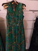 *40 Full Length Green and Beaded Floral Dresses - Various Sizes