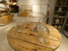 *Large Fish Bowl & 3 Glass Storage Jars