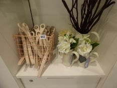 *Assorted Enamel Jugs - Tongs etc