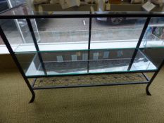 *Wrought Iron and Plate Glass Display Unit