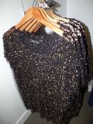 *14 A Star is Born Sequinned Tops - Black and Bronze