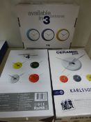 *3 Retro Style Wall Clocks