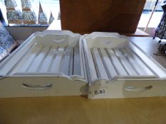 *2 Sets of Wood Trays