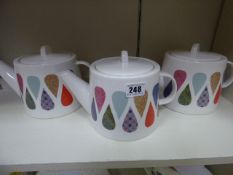 *3 Ceramic Teapots
