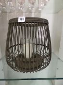*Wicker and Glass Candle Holder