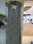 *6 Taupe Full Length Evening Dresses with Beaded Detail