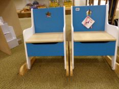 *2 Jip Blue Rocking Chairs with Storage