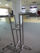 *Brushed Stainless Steel Swastika Style Garment Rail