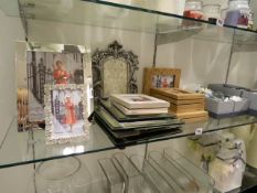 *Contents of Shelf including Wood & Ornate Photo Frames - Scented Candles etc