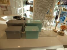 *Storage Tins - Planters - Bird Cage & 2  Candle Holders  etc