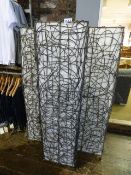 *3 Graduated Rattan & Calico Floor Lights