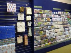 *Large Quantity of Greeting Cards - Wrapping Paper - Gift Bags etc and Blue Display Board