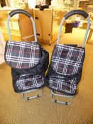 *2 Tartan Shopping Trolleys