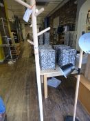 *White & Beech Hat & Coat Stand