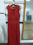 *7 A Star in Born Red Full Length Dresses with Jewels and Sequins