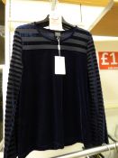 *4 Inwear Navy Blue Velvet Tops