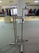 *Brushed Stainless Steel Swastika Style Garment Rail