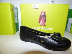 *Pair of Mini Tattoo Bow Hush Puppies Shoes - Black