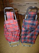 *2 Tartan Shopping Trolleys