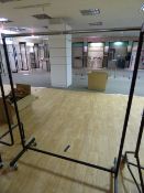 *5ft Chrome & Black Sectional Garment Rail