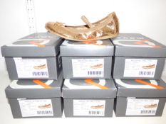 *6 Pairs of Move by Melton Gold Glitter Shoes - Assorted Sizes