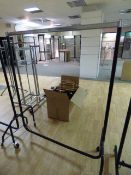 *4ft Chrome & Black Sectional Garment Rail